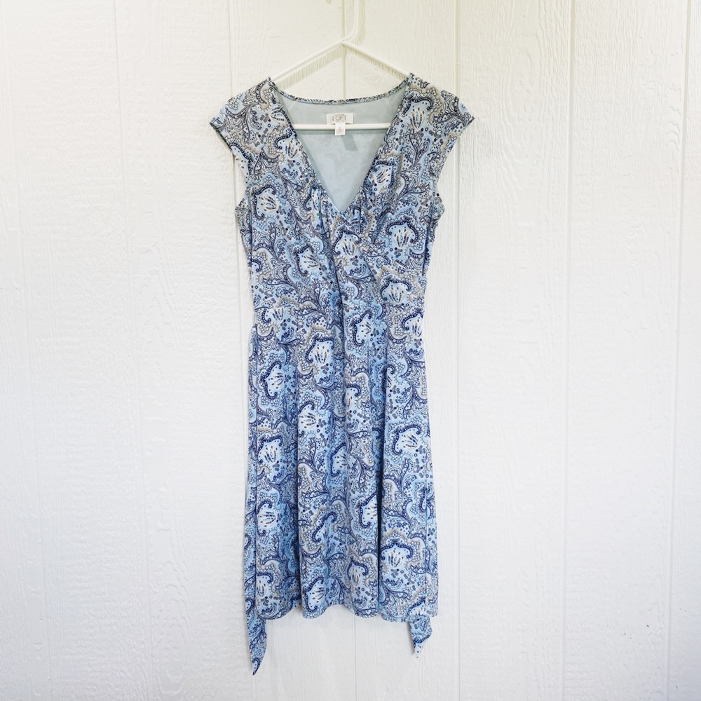 Ann Taylor LOFT Dress, Knee length dress, paisley dress, summer dress